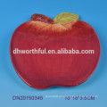 Placa de doces de cerâmica de design maçã popular para decro